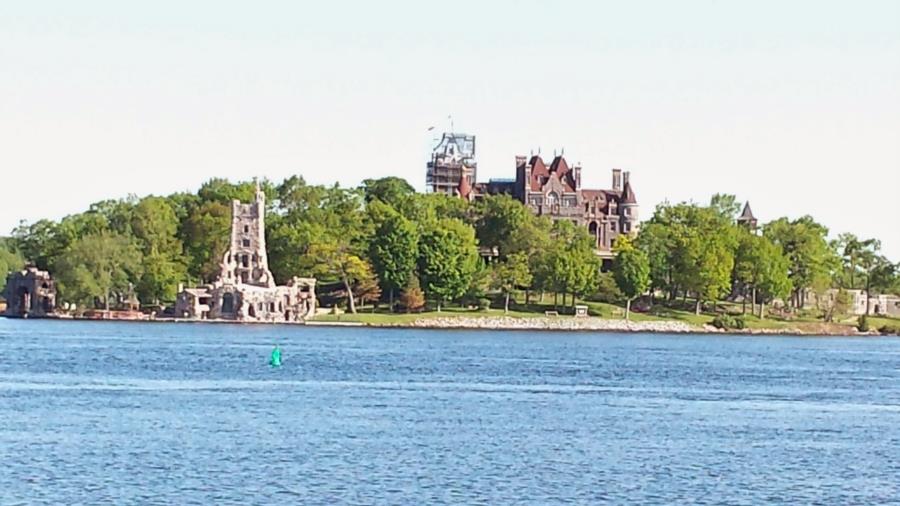The Islander - View of Boldt Castle from Shore, Alexandria Bay NY