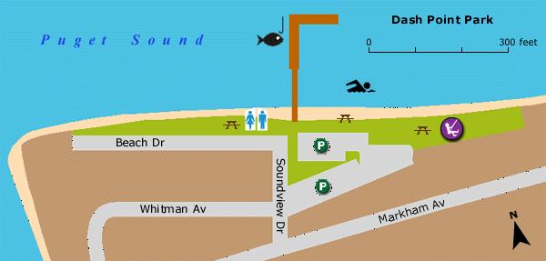 Dash point - Map of Dash Point Park