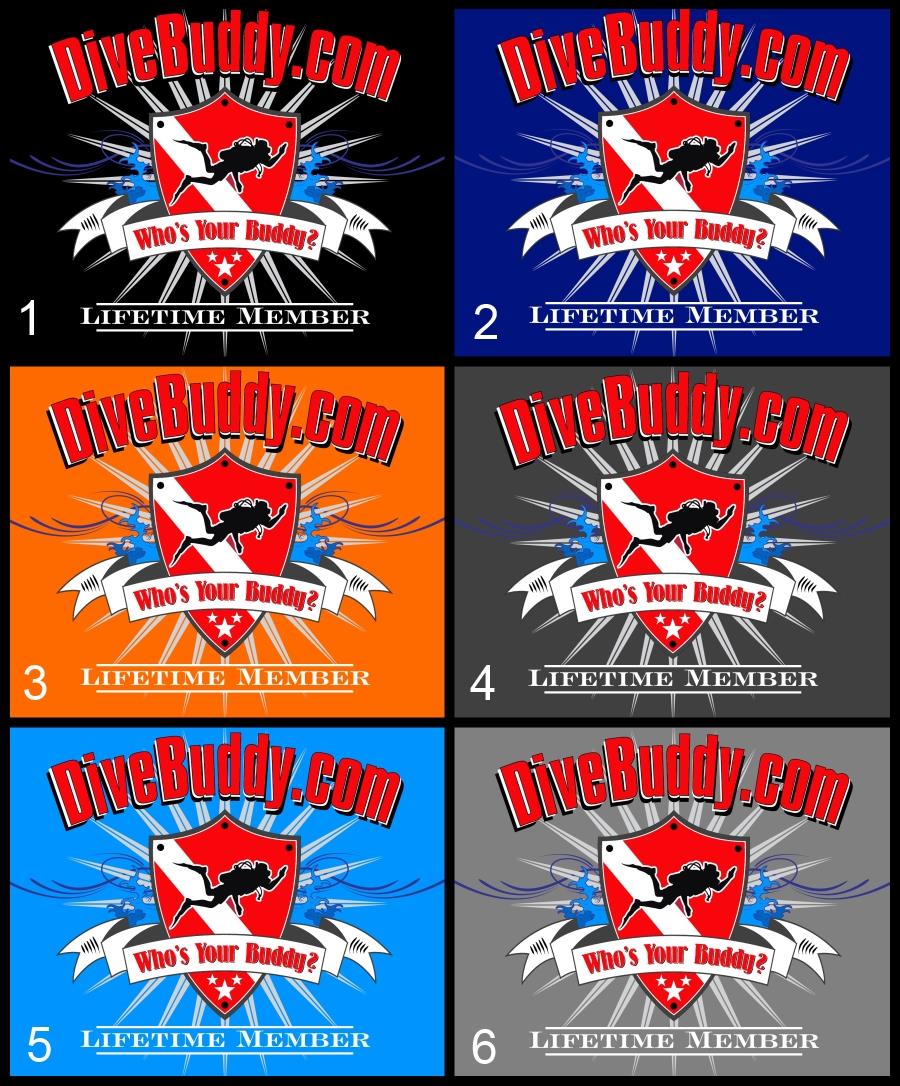 DiveBuddy.com Lifetime Membership T-Shirt Options