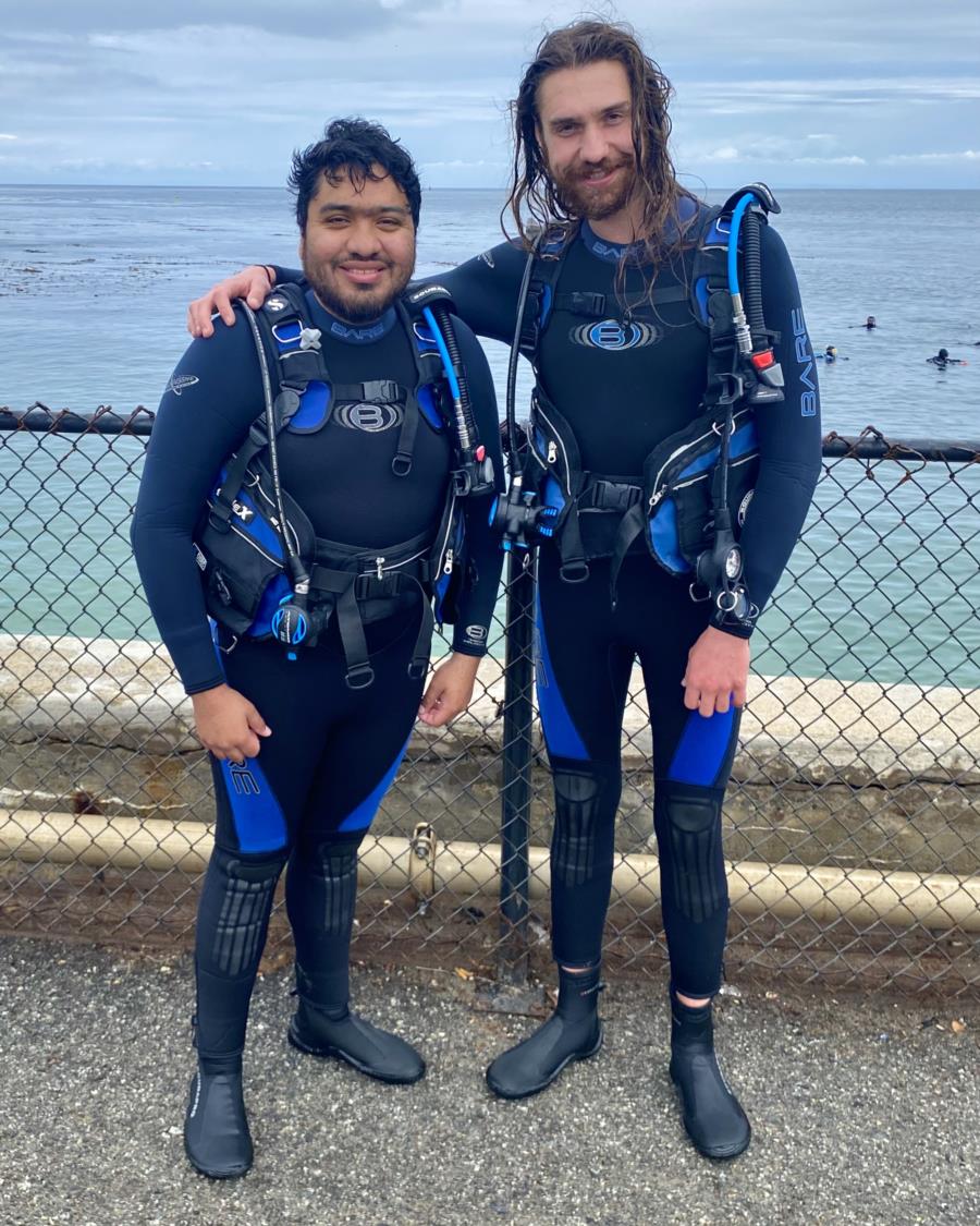 My buddy came to visit, took on on his first scuba dive. (DSD)