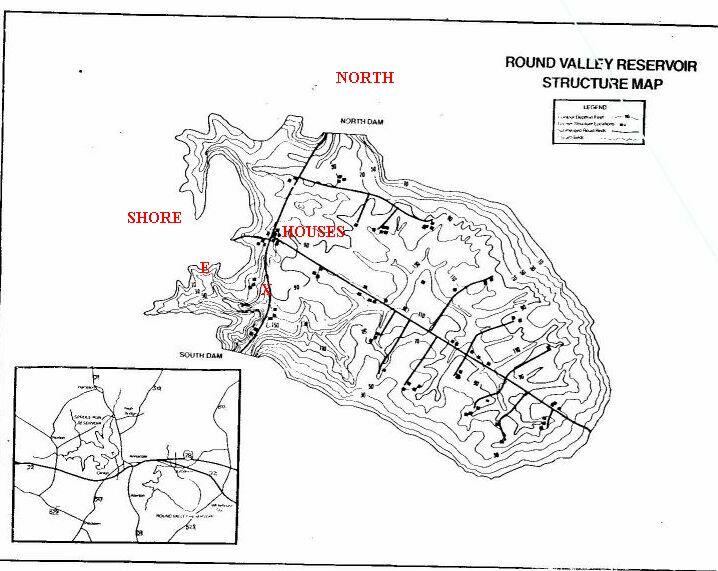 Round Valley Recreation Area - Round Valley Reservoir Map
