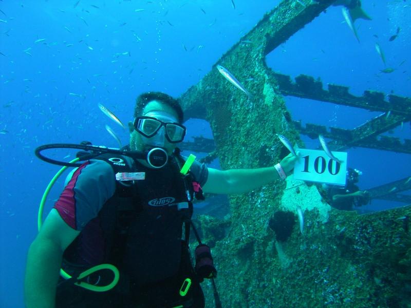 C-53 Wreck, Felipe Xicotencatl - 100th Dive !!!! Cozumel MX. 