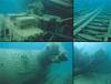 Collage of underwater photos of Alice G - The Tugs