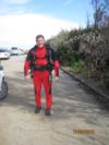 Me with my new custom made five mil wetsuit