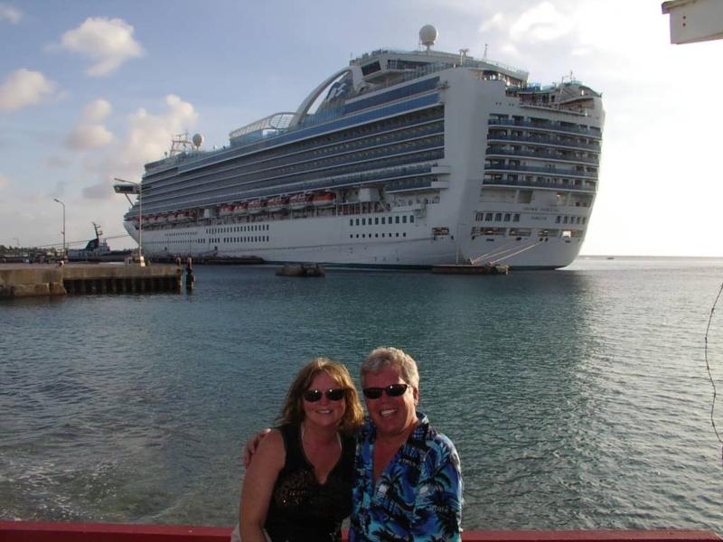 Cindy and I in Bonaire - on a cruise 2007