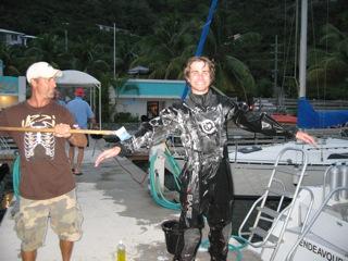 Cleaning a drysuit
