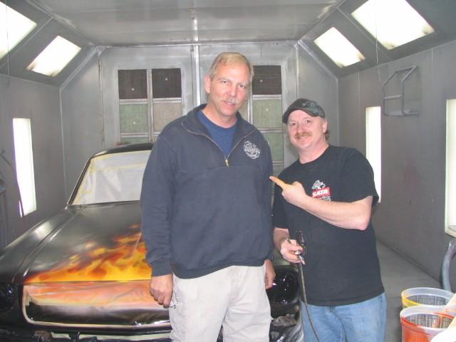 Doctor Mark and Mike L famous fire painter