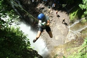 165` drop waterfall repelling Costa Rica