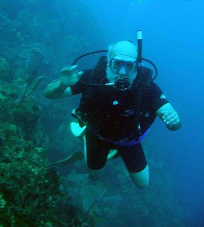 me diving near Port Antonio, Jamaica