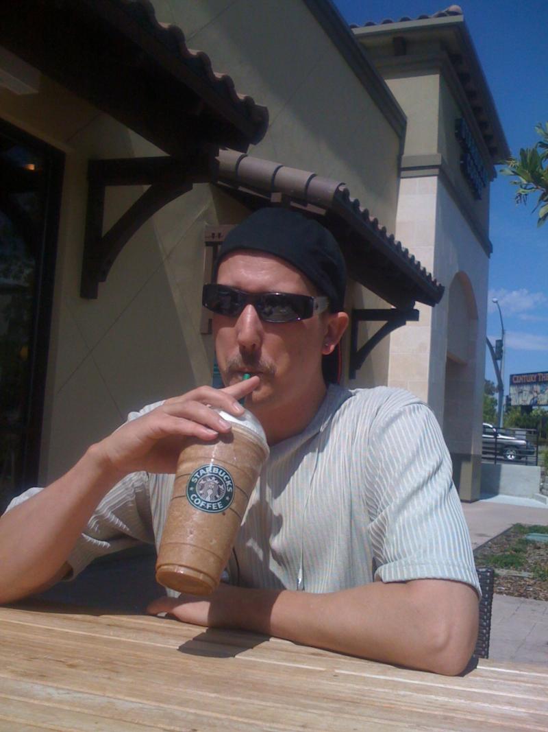 Ok, well this one has me in the pic, but the focus is my good friend, Starbucks...