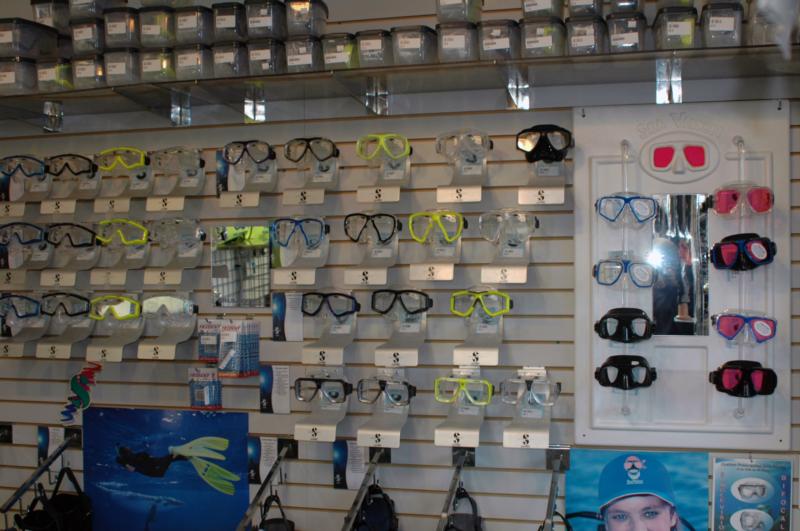 Underwater Dive Center Mask Display