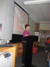 Debbie Presenting to Students at Local HS